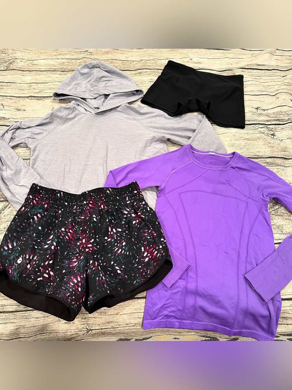 4 Piece Girls’ Athletic Lot Size 8: Ivivva, Hanna Andersson, 90 Degree